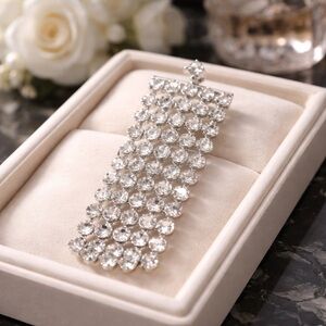 Elegant Silver Crystal Bracelet